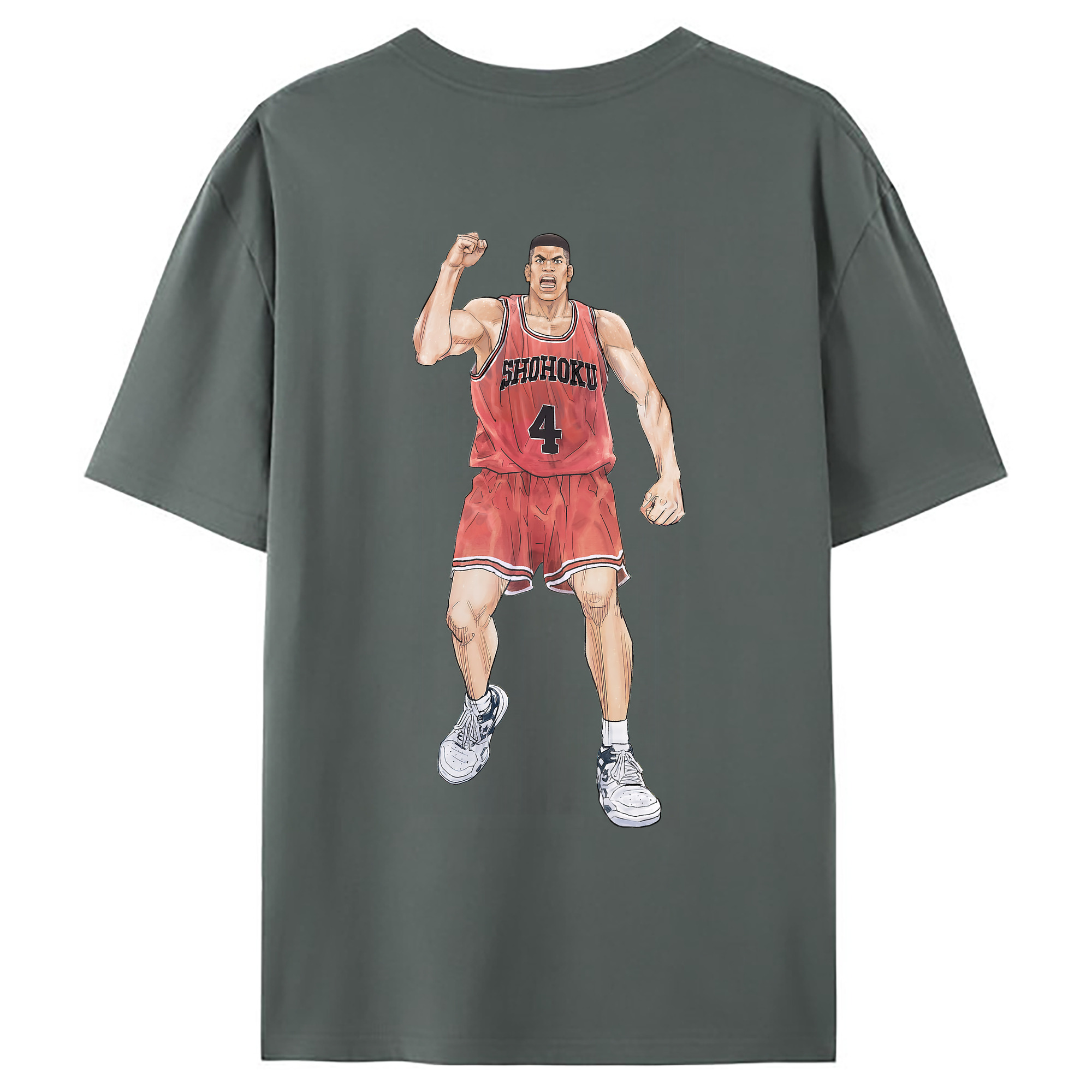 （画像用） SLAM DUNK／スラムダンク 綿100％ メンズ半袖Tシャツ（バックプリント） 通気性